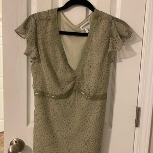 Sage Flower Maternity Blouse. Perfect for Work